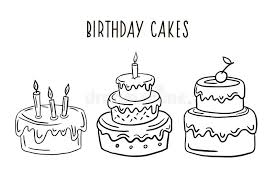 How to draw a birthday cake (step by step pictures). A Set Of Birthday Cakes Vector Drawing In A Linear Style Cake Drawing Stock Illustration Illustration Of Collection Celebrate 173558590