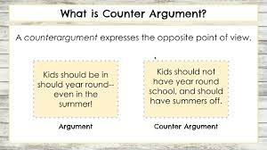 what is a counter argument you