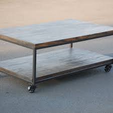 Rustic Industrial Coffee Table With