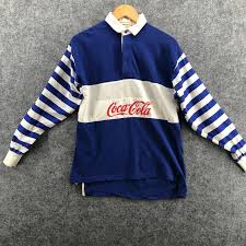 vine coca cola rugby shirt size s