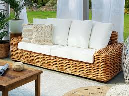 Natural Rattan Garden Sofa