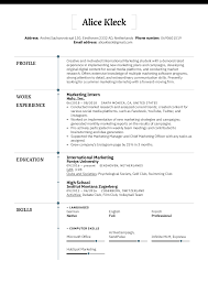 Though many feel like it is right, it would be a complete blunder from your side. Marketing Intern Resume Example Kickresume