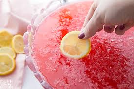 pink lemonade sparkling fruit punch