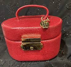wolf designs red genuine leather travel