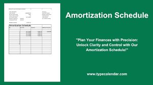 free printable amortization schedule