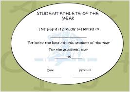Basketball Award Certificate Athlete Of The Year Template
