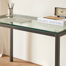 Frame Glass Metal Desk West Elm