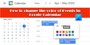 color of events in google calendar