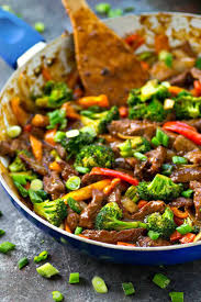 mongolian beef vegetables skillet