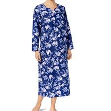 Flannel Lace Trim Blue Floral Nightgown Xxl Nwt Nwt