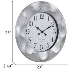 Distressed Pewter Wavy Wall Clock