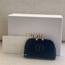 dior cosmetic makeup bag pouch navy