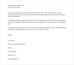 Job Recommendation Letter Templates Sample Examples For Of