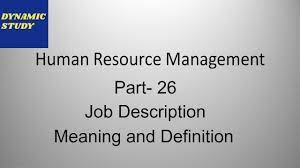 job description meaning and