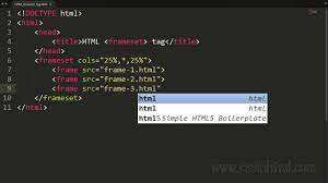 html frameset you