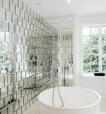 Mirror Bevelled Wall Tiles Bathroom