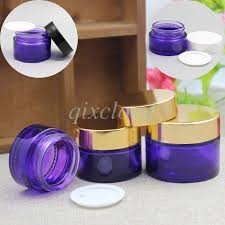purple gl jars cosmetic cream