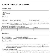 How long should a cv be? Free 6 Sample Blank Cv Templates In Pdf Ms Word