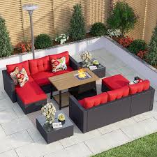 Steel Outdoor Fire Pit Patio Set