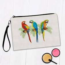 gift makeup bag macaw parrot fruugo bh