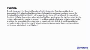 Chemical Equations And Reaction Types