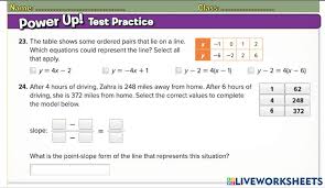 Write Linear Equations Worksheet