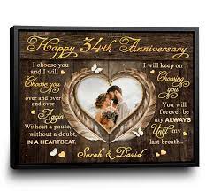 34th wedding anniversary gift for