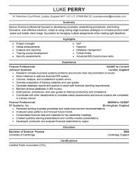 Best Finance Resume Examples Resume Examples 2019