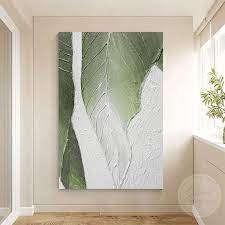 Botanical Green Leaf Painting 3d