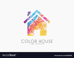 creative house logo color design home