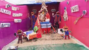 6 hours, ideal days for worshipping: Saraswati Puja Pandal Based On Pubg And Tik Tok Theme Constructed In Siliguri Siliguri Times Siliguri News Updates