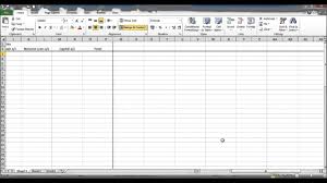 Create A Bookkeeping Spreadsheet Using Microsoft Excel Part 1