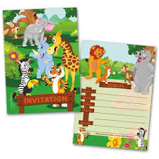 jungle s party invitation cards