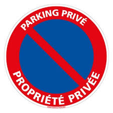 panneau parking privé stationnement interdit vinyl