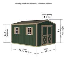 16 ft wood storage shed kit