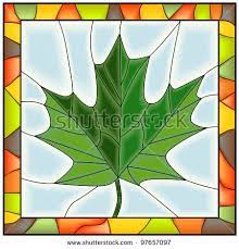 Maple Leaf Stained Glass Pattern 2000