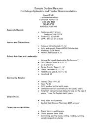 Resume Examples For College Applications Best Resume Template 2018