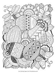 To clear the coloring page to start over, click and hold down on the eraser icon. Zentangle Easter Eggs Coloring Page Free Printable Pdf From Primarygames