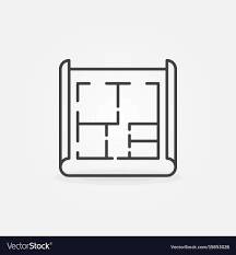 House Plan Icon Royalty Free Vector