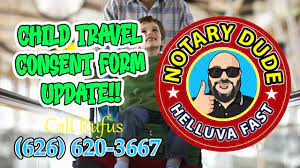 child travel consent form update new