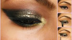 eye makeup tutorial glittery black