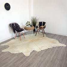 off white brazilian cowhide rug