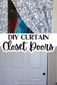 10 minute diy closet doors to curtain