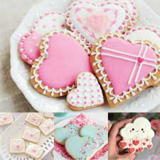 2 color valentine sugar cookies
