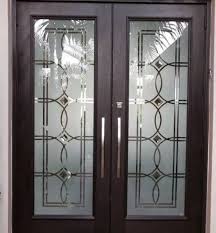 Brown Etched Glass Doors Thickness 12 Mm