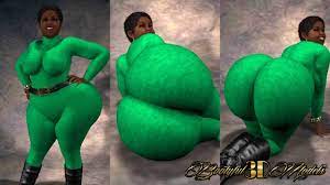 Official Bootyful3DModels™ EP31 (Big Booty Shakwondah Sexy Green Vivid  Cotton Sweater and Leggings). - YouTube