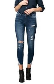 Details About Vervet By Flying Monkey Jeans Savoy Mid Rise Dark Distressed Skinny Vt420
