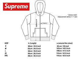 Supreme Box Logo Hoodie Size Chart 10 22 15 Drop Sizing