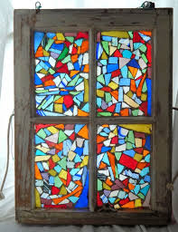 Vintage Window Stained Glass Mosaic