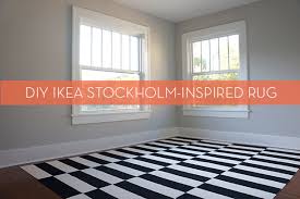 diy ikea stockholm inspired rug
